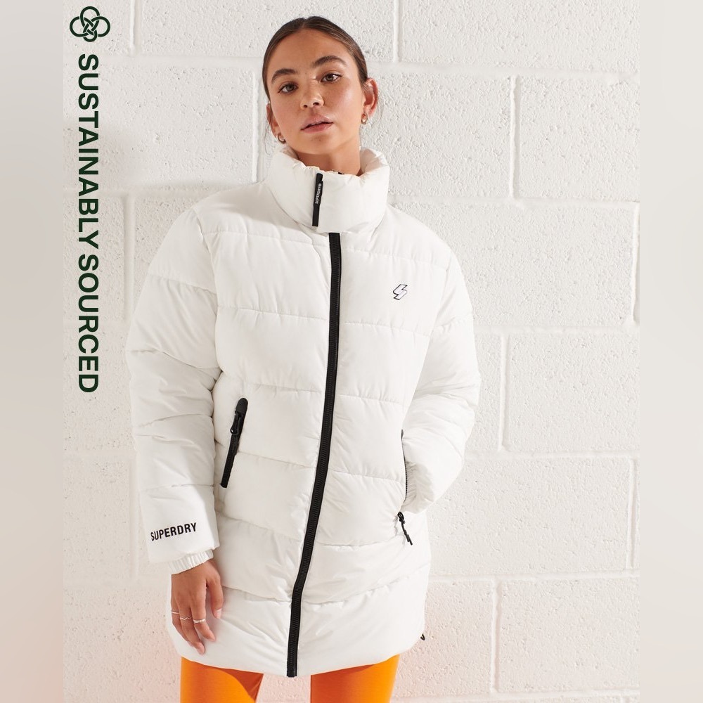 Superdry longline sport puffer